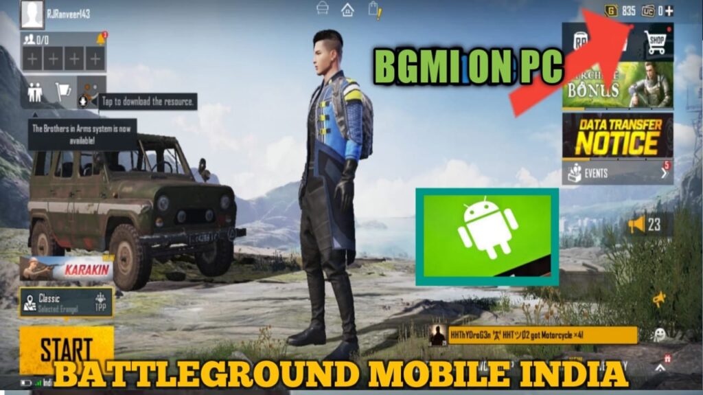 Battleground Mobile India on PC